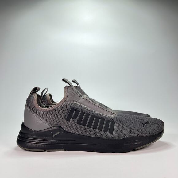 Puma Wired Rapid Gray Slip On Running Training Shoes 385881-05 Men's Size 10.5 - Picture 1 of 10